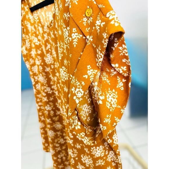 Speed Limit MPH Women’s 2X Copper Floral Lightweight Short Sleeve Boxy Top • GUC - Picture 6 of 12